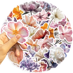 50pcs colorful floral graffiti stickers for laptop guitar and luggage DIY decoration