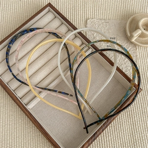 5-piece set of premium acetate tortoiseshell headbands with non-slip inner teeth