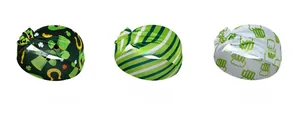 Detailed set of St. Patrick’s Day elastic headbands with clover and beer mug patterns
