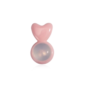 Pink heart-shaped ceramic ear nut earring backs for secure jewelry fastening accessory