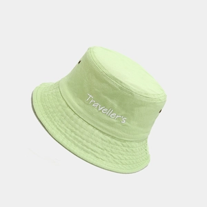 Bob style anglais en coton vert clair avec broderie blanche Traveller's élégante