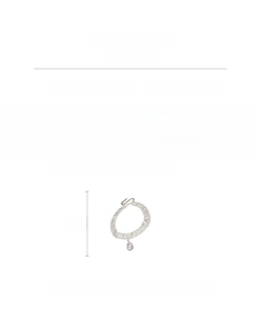 Detailed size specifications for the zircon teardrop necklace showing length and weight