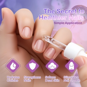 Huile hydratante pour cuticules favorisant la croissance des ongles avec pipette