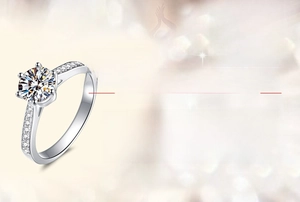 Detailaufnahme des S925 Sterlingsilber-Rings mit Sechs-Klauen-Fassung und rundem Zirkonia