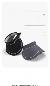 UPF 50+ sun visor showing breathable fabric and high protection details