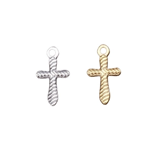 Stainless Steel Cross Pendant With Twisted Rope Texture Retro Religious Jewelry Accessory For Men Women