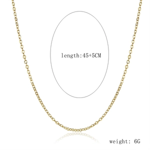 Titanium steel butterfly necklace in gold finish with 45+5cm length and 6g weight details