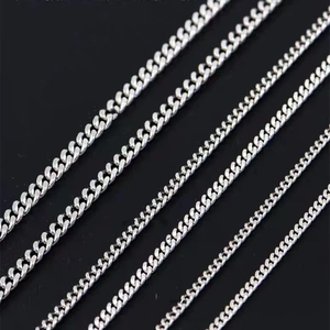 Minimalist Curb Chain Necklace 925 Sterling Silver Cuban Link For Men Women Unisex Basic Fashion Jewelry