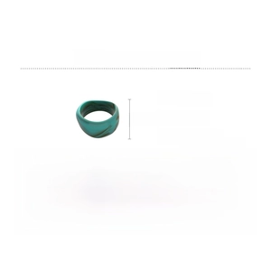 Detailed size parameters of turquoise marble acrylic bangle with inner diameter of 62mm