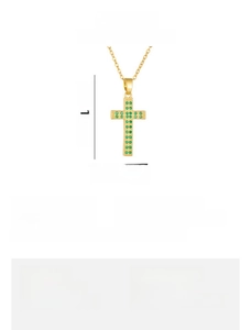 Size guide for titanium steel cross necklace with 28.1mm pendant and 40+5cm chain length