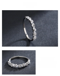 Close-up of S925 sterling silver stamp and sparkling marquise cubic zirconia inlay