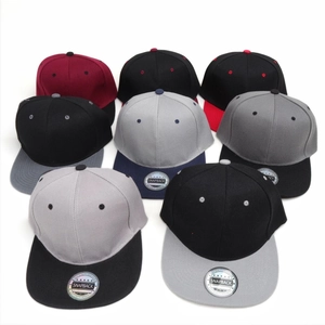 Flat brim snapback hats in various color combinations with high quality twill fabric