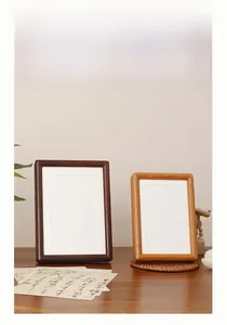 Detail of premium solid wood frame with thick rounded edges and removable white matting