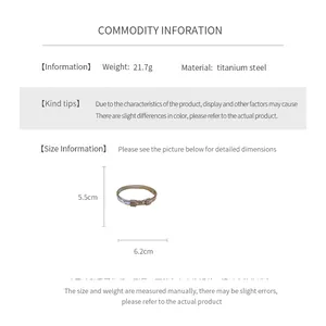 Detailed size specifications of the T-shaped titanium steel bangle with inner dimensions