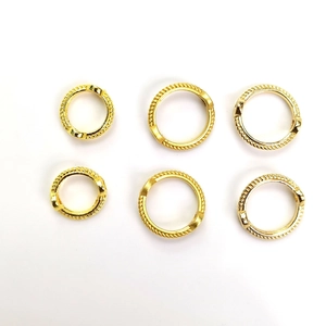 14k gold plated twisted jump rings for jewelry making with premium polished finish