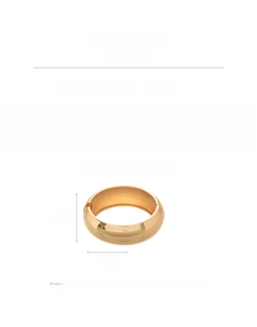 Polished gold wide geometric cuff bracelet with dimensions of 7.5cm height and 6.6cm width
