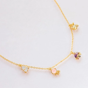 Ins Style Space Astronaut Planet Rocket Pendant Necklace 18K Gold Plated Brass Rhinestone Clavicle Chain Jewelry For Women