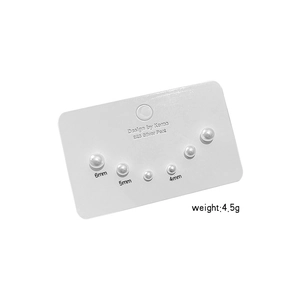 Detail of 925 silver post pearl stud earrings set with sizes 4mm, 5mm, and 6mm