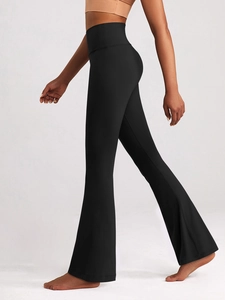 Women High Waist Flare Yoga Pants Quick Dry Tummy Control Bootcut Workout Leggings Breathable Fitness Sporty Bottom