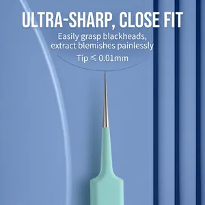 Precision blackhead tweezers with 0.01mm ultra-fine tip for acne removal tool