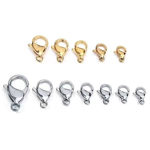 Stainless Steel Lobster Claw Clasps For DIY Jewelry Making Connector Findings Necklace Bracelet