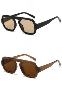 Detail view of square aviator sunglasses showing C0.4 and C0.5 color variants