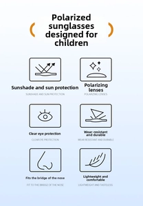 Features of polarized kids sunglasses with UV protection and ergonomic nose bridge design