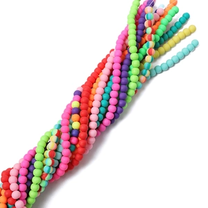 8mm bunte Polymerton-Rundperlen für DIY-Schmuckherstellung handgefertigte Armbänder Ketten