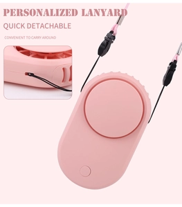 Pink portable lash fan featuring a personalized quick detachable lanyard design