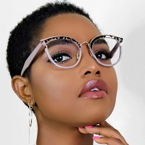 Fashion Round Frame Optical Glasses TR90 Metal Retro Blue Light Blocking Eyewear For Women Men