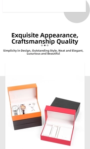Close-up of premium leather jewelry boxes for watches and necklaces in various colors
