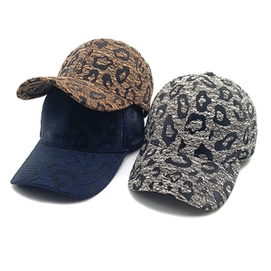 Leopard Print Baseball Cap Polyester Jacquard Textur Sonnenschutz Verstellbare Entenschnabelmütze Damen Herren Lässig Mode