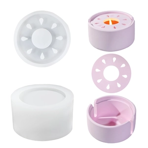 Detaillierte Makroansicht des ausgehöhlten Deckeldesigns für diese DIY Silikonbox Form
