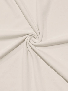 Close-up of premium cream polyester fabric texture with high-quality weave detail