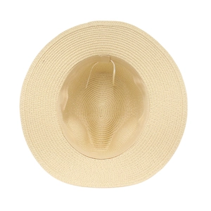 Detailed interior of Panama hat showing adjustable sweatband and fine straw weave
