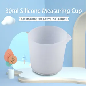 30ml Silikon-Messbecher lichtdurchlässig mit Ausguss und Skala für DIY-Projekte