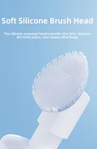 Close-up of soft silicone brush head for gentle pet paw cleaning and massage