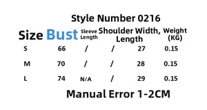 Detailed sizing chart for knit tube top and dress set showing bust and length measures