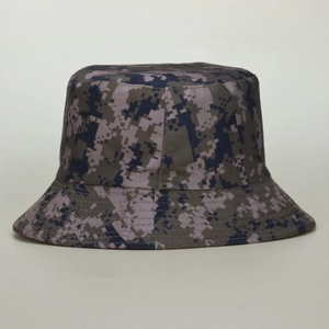 Outdoor digital camouflage sun hat with wide brim for hiking and camping activities