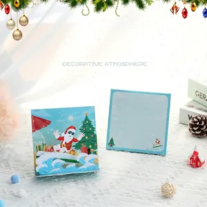 3D Pop Up Christmas Card Surfing Santa Claus Laser Cut Paper Festive Greeting Holiday Gift With Envelope For Friends