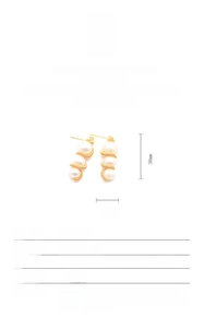 Detailed specs of Baroque freshwater pearl earrings with 18K gold wire wrap and 30mm height