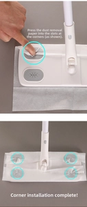 Detail showing how to fix the disposable dust paper into the four silicone tooth slots