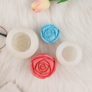 3D rose flower silicone mold set for creating decorative mousse and ice cubes