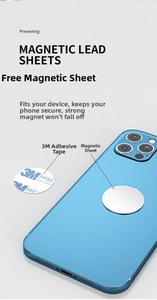 Detailed view of circular magnetic metal plate with 3M 9448A adhesive for phone mounts