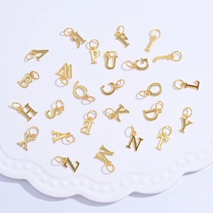 925 Sterling Silver Alphabet Charms Smooth Surface Initial Pendants For DIY Jewelry Making Necklaces Bracelets Accessories