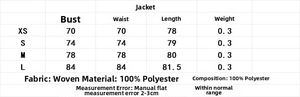 Tableau des tailles pour robe licou à plumes avec mesures détaillées en polyester