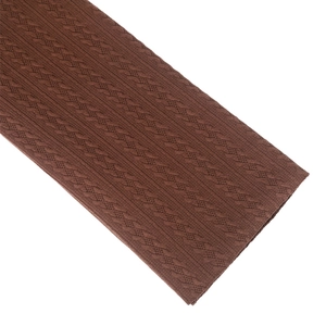 Brown cable knit fabric material for Christmas gift wrapping and DIY flower packaging