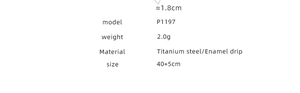 Detailed specifications of the titanium steel enamel rose necklace model P1197
