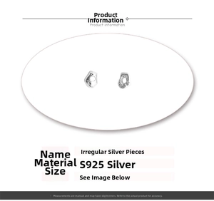 Detailed view of S925 sterling silver irregular nuggets for DIY jewelry making