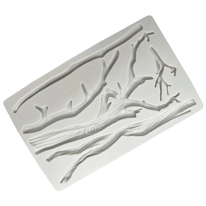 White silicone tree branch and trunk mold for fondant and DIY chocolate cake decorating